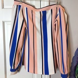 Off the shoulder long sleeve shirt